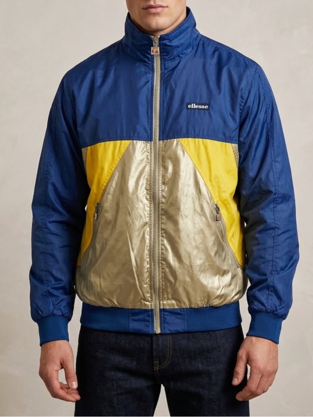 ELLESSE Blokecore Warm Up Track Jacket Vintage 90’s Zip Up Colorblock Medium